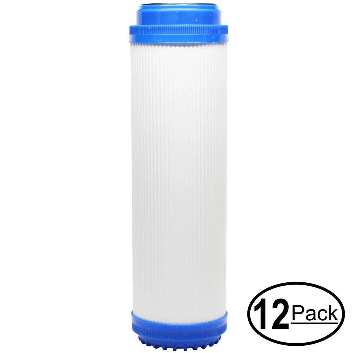 12-Pack Replacement for H2O Distributors H2O-RUS-300 Granular Activated Carbon Filter - Universal 10-inch Cartridge for H2O Distributors H2O RUS-300 Triple Under Sink Filter - Denali Pure Brand