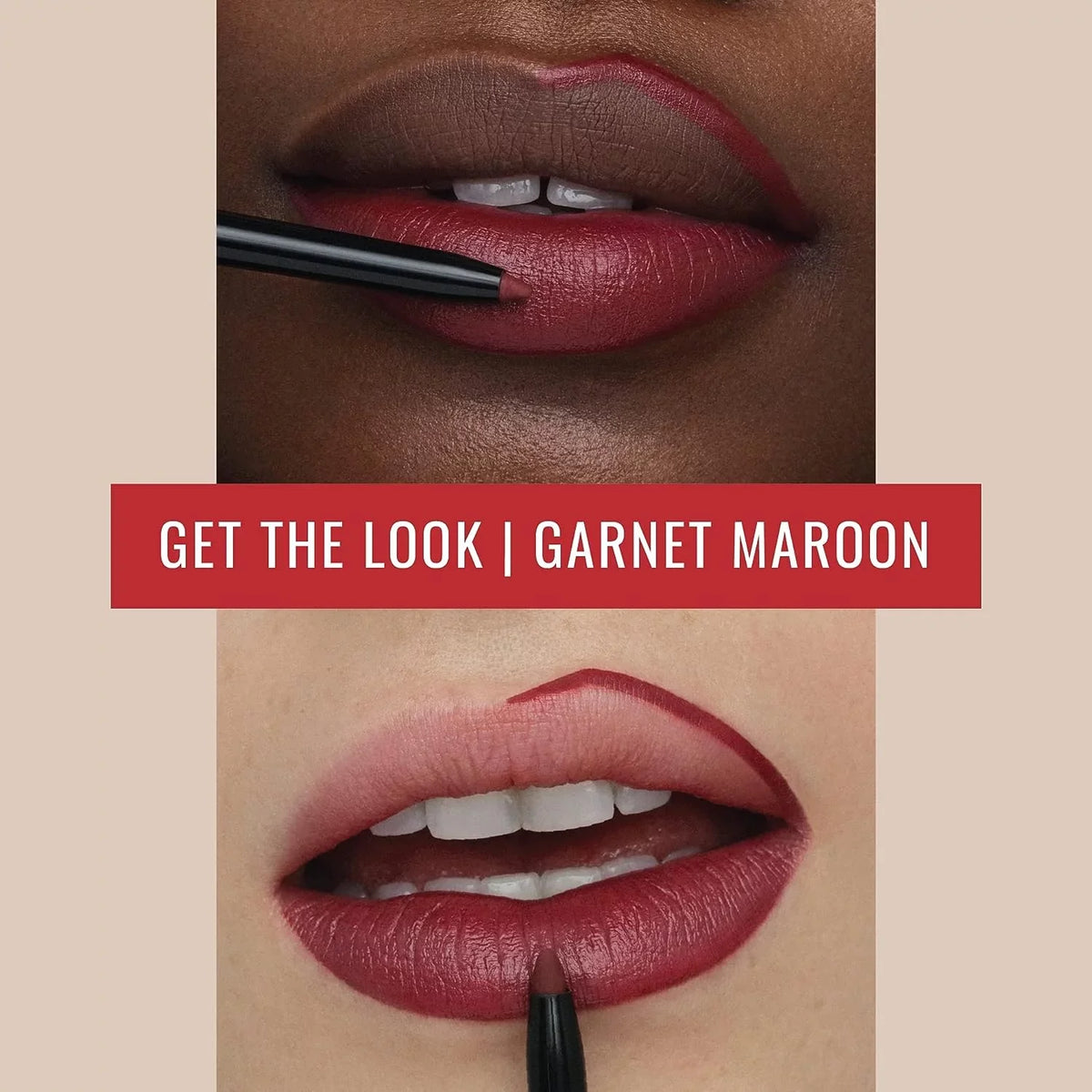Runway Rogue Designer Liner Lip Pencil, Matte Garnet-Maroon Lip Liner and Sharpener, Get the Look