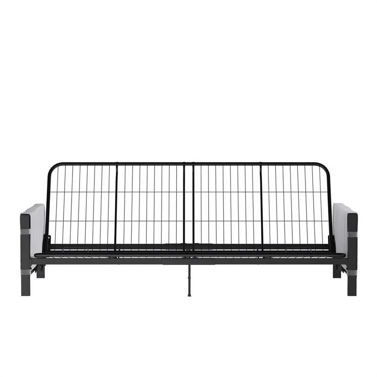 DHP Melbourne Storage Futon with 6" Thermobonded Futon Mattress in Gray