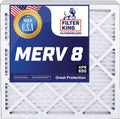 Filter King 14x36x0.5 Air Filter | 4-PACK | MERV 8 HVAC Pleated A/C Furnace Filters | MADE IN USA | Actual Size: 13.5 x 35.5 x 0.5"