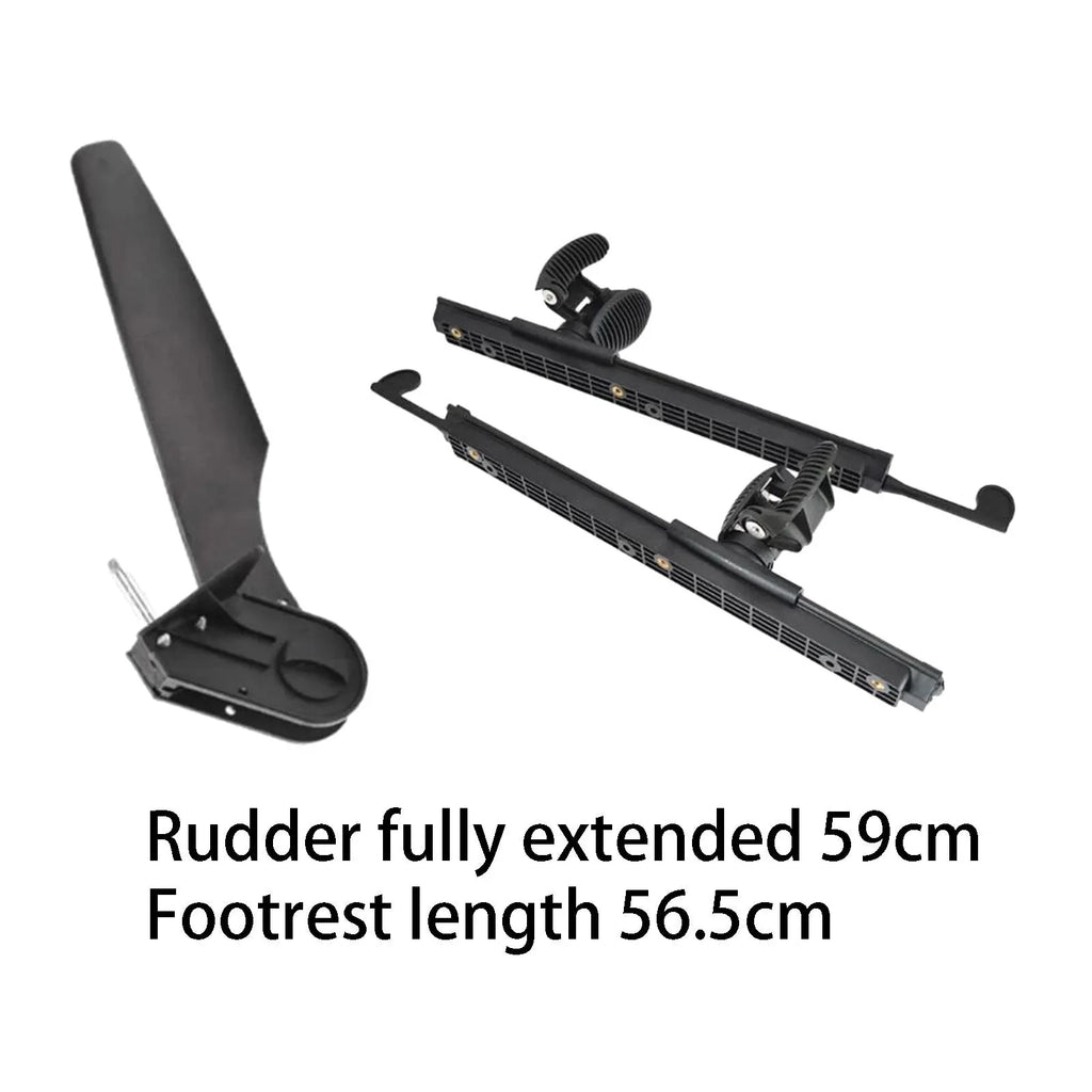 Tnarru Kayak Rudder Kayak Foot Pegs Watercraft Tail Watercraft Rudder with Foot Brace Pedals for Fishing Watercraft Canoeing Marine Accessories