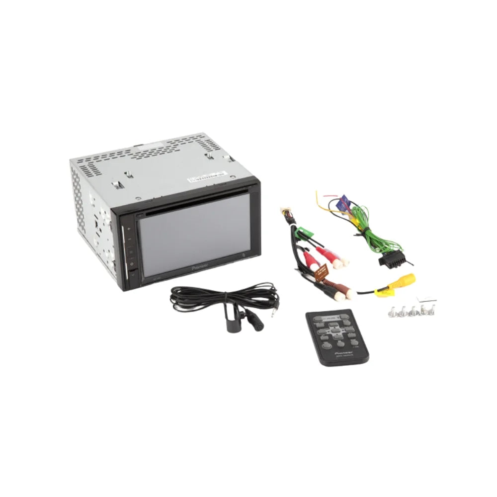 KIT2605 Bundle with Pioneer Multimedia DVD Car Stereo and Installation Kit - for 2012-2015 Nissan Rouge w/Oversized Radio / Bluetooth Touchscreen, Backup Camera, 2 Din Dash Kit