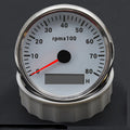 Geloo Marine Tachometer Hour Meter Waterproof Watercraft Tachometer Gauge 0-8000RPM 85mm