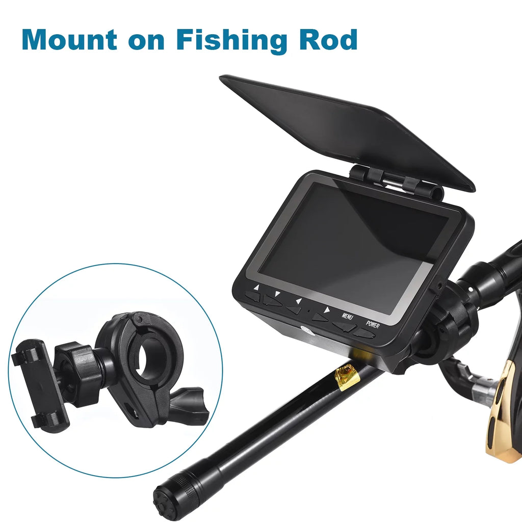 Lixada Underwater Fishing Camera 15M/30M LCD Fish Finder 1200TVL 8PCS IR LED Night Vision for Ice Vessel Fishing