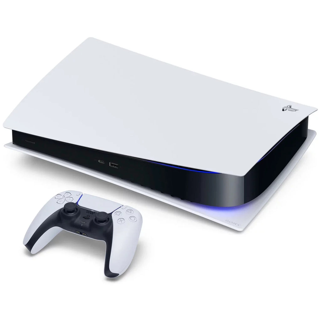Sony Playstation 5 Disc Version Console with Extra White Controller, Surge Dual Controller Charge Dock and Demon's Souls Bundle