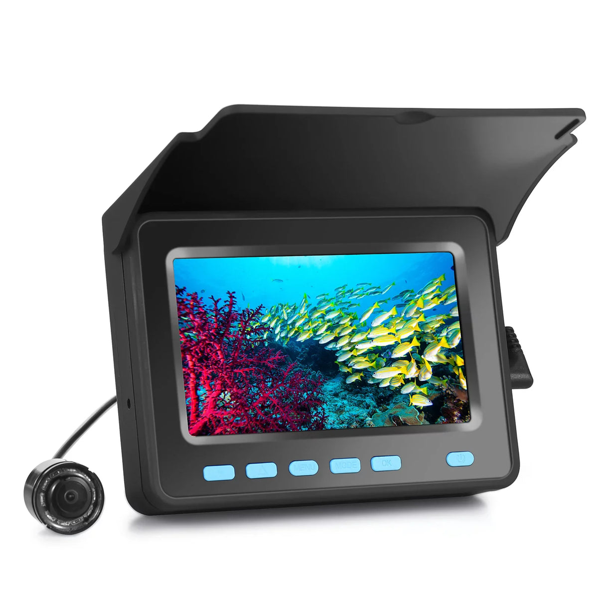 Underwater Fishing Camera with 4.3'' LCD - 20M/30M 1200TVL Fish Finder with 8PCS IR LED Night Vision for Ice and Vessel Fishing