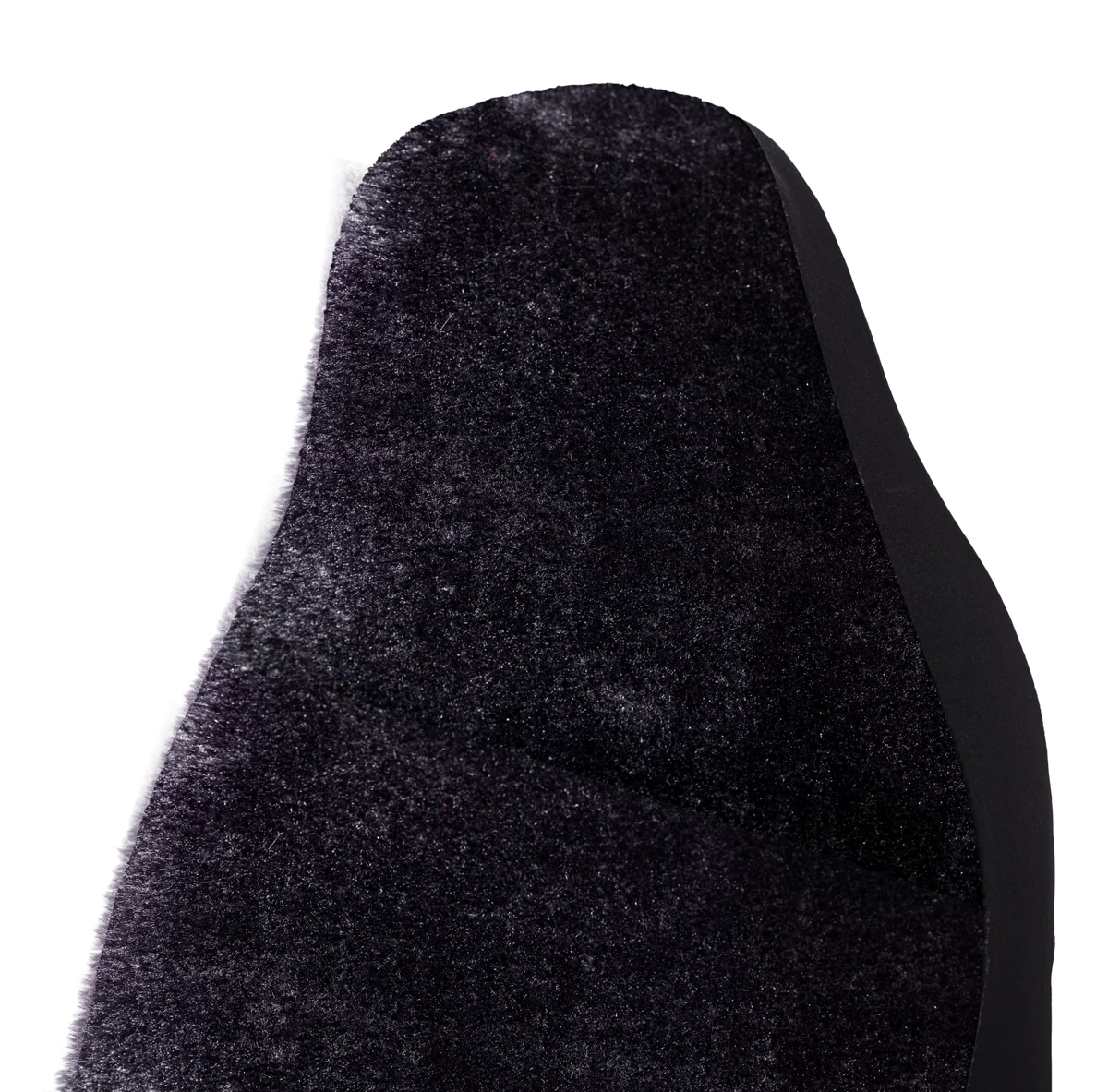 Auto Drive 2 Piece Car Seat Wrap High Back Soft Faux Fur Polyester Black, Universal Fit, 2002SC101