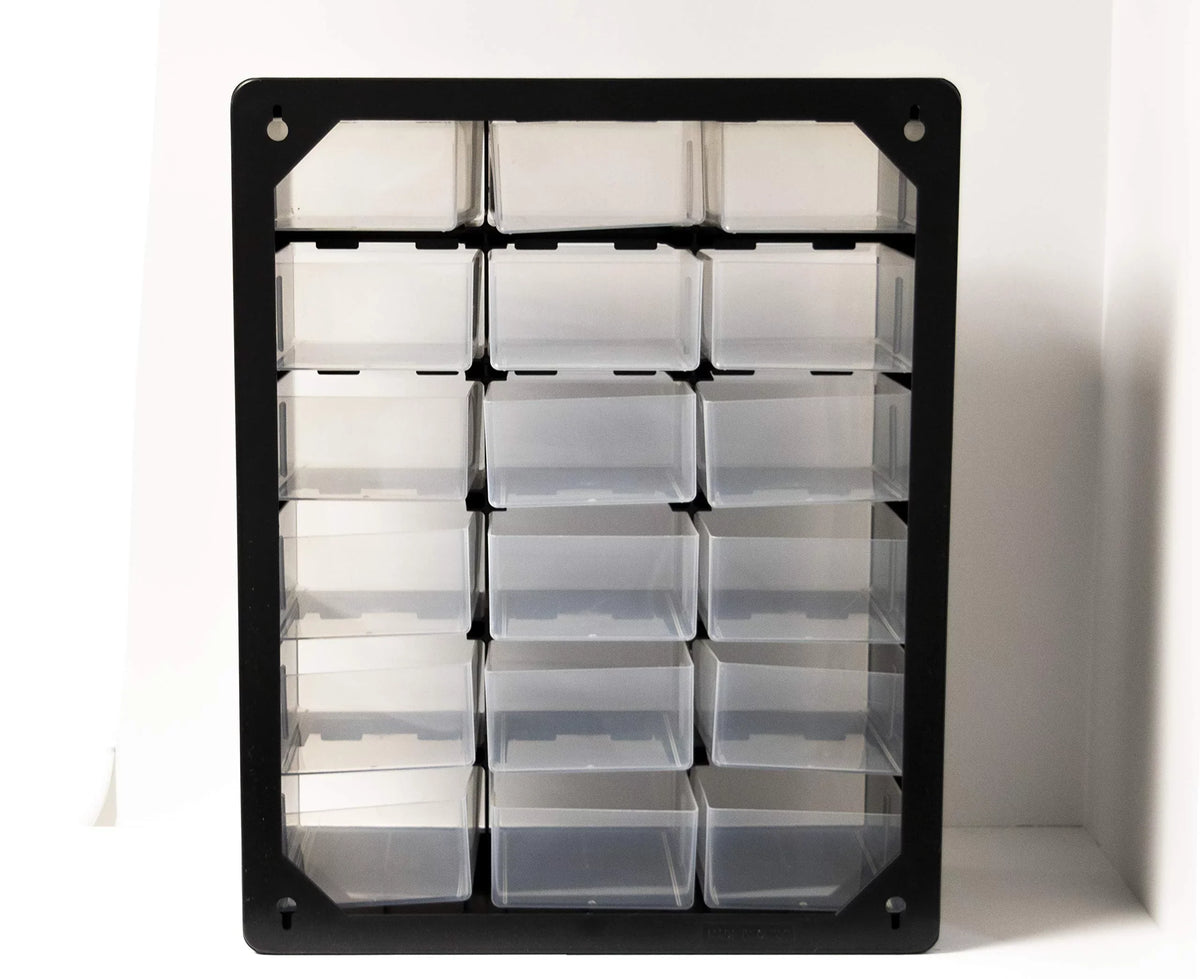 Homak HA01018001 18 Drawer Parts Organizer