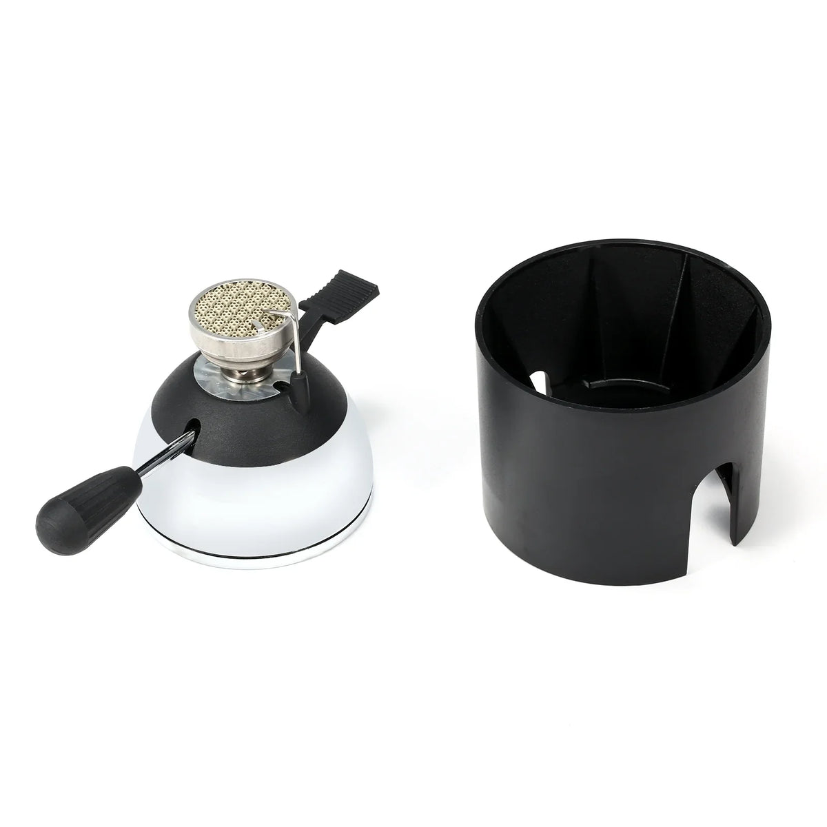 Carevas Camping Butane Gas with Refill Rack for Tabletop Siphons Windproof Portable Cooking Coffee Maker