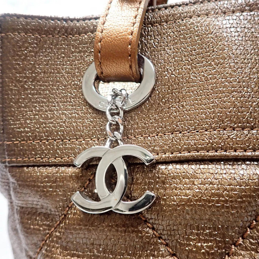Pre-Owned CHANEL Chanel Paris Biarritz coated canvas hand tote bag (Fair)