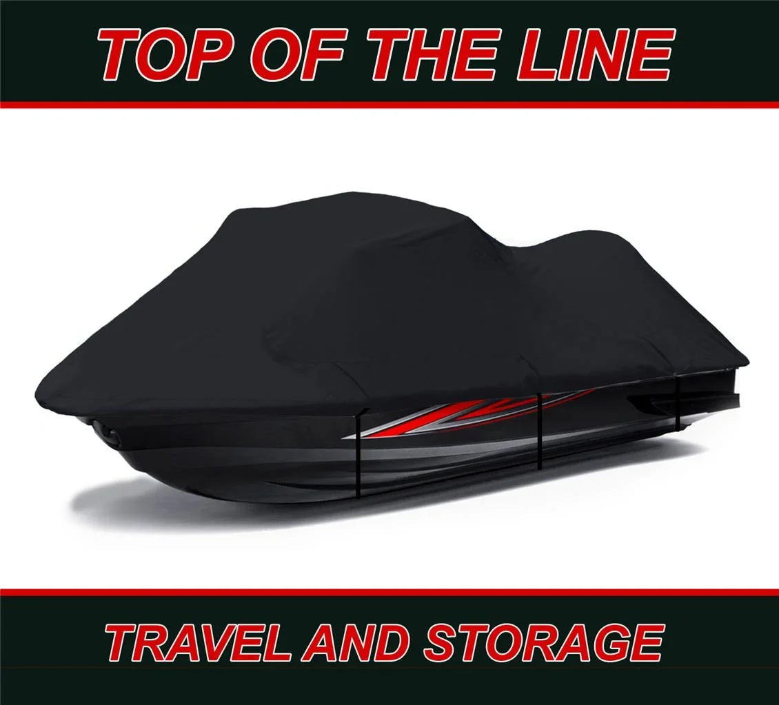BLACK 600 DENIER JetSki Coating Matching for Tiger Shark TS770R 1998 1999 Jet Ski PWC Wrap 2 Seater 111"