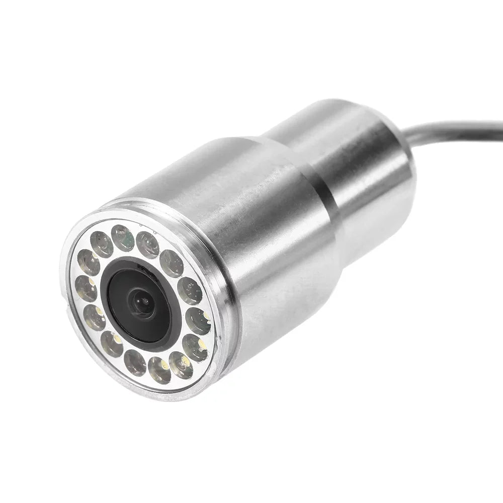 Anself 1200TVL Underwater Fishing 12 LEDs Waterproof Fish Shape Watercraft Ice Fishing Accessories with 15m30m50m Cable
