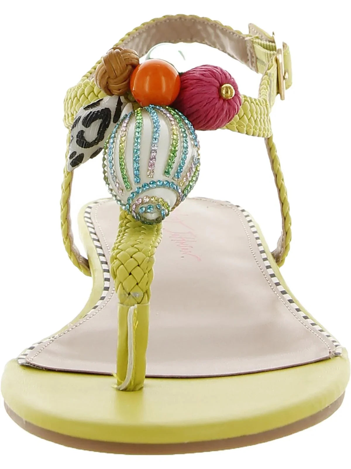 Betsey Johnson Womens Aleena Latch Embellished Slingback Sandals
