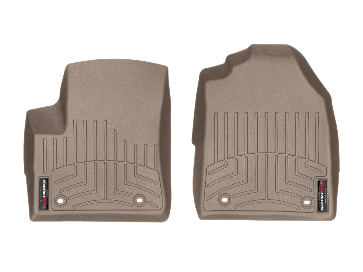 Climate Custom Fit FloorLiners Fitting with 2009-2013 Ford Transit Connect - 1st Row (Driver & Passenger), Tan