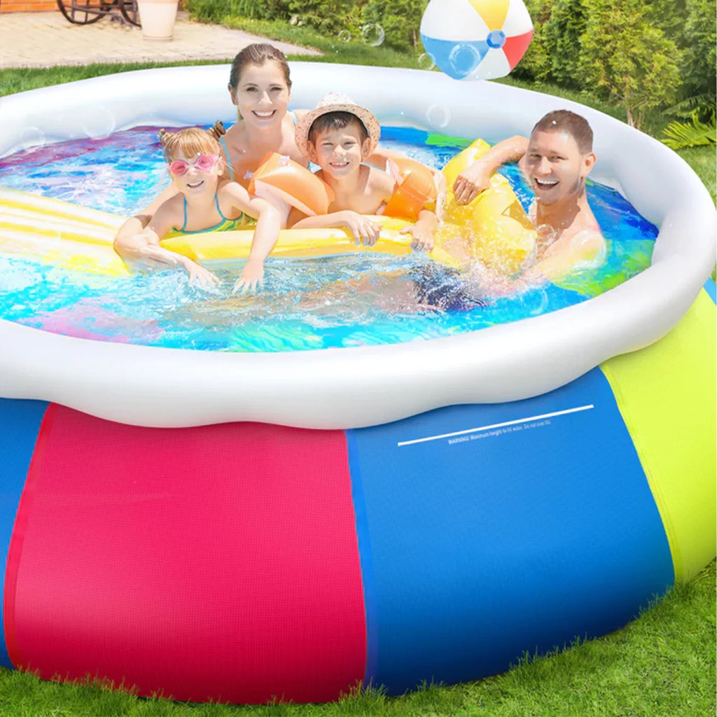 Inolait Inflatable Pool Full-Sized Family Lounge Pools Thicker abrasion Durable material ,120" x 72" x 22"