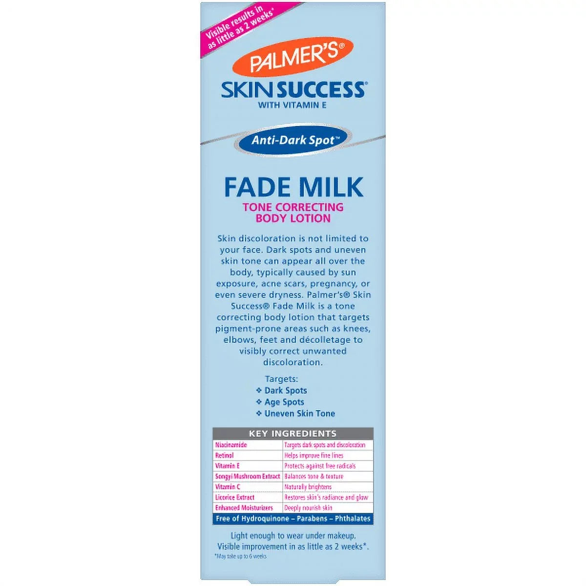 Palmer's Skin Success Anti-Dark Spot Fade Milk Body Lotion 8.5 fl oz Pack of 2
