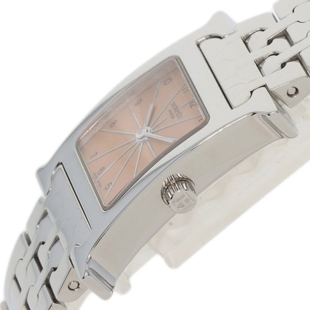 Pre-Owned Hermes HH1.210 H Watch Wristwatch Stainless Steel/SS Ladies HERMES (Good)