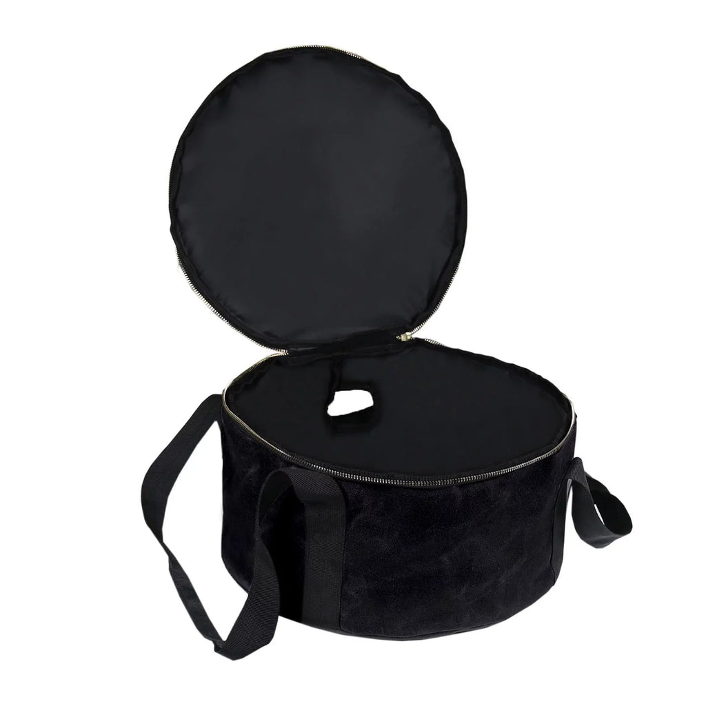 Strong Storage Bag Dutch Oven Container Cookware 12" Multipurpose Handbag Carry Bag for BBQ Camping ,Outdoor Activities ,Fishing Accessories - Black