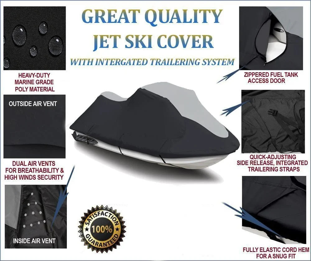 SUPER HEAVY-DUTY PWC 600D JET SKI Wrap Fitting for Sea Doo Sea-Doo Bombardier RX Di 2000-2003 Jet Ski Trailerable Coating 2 Seater