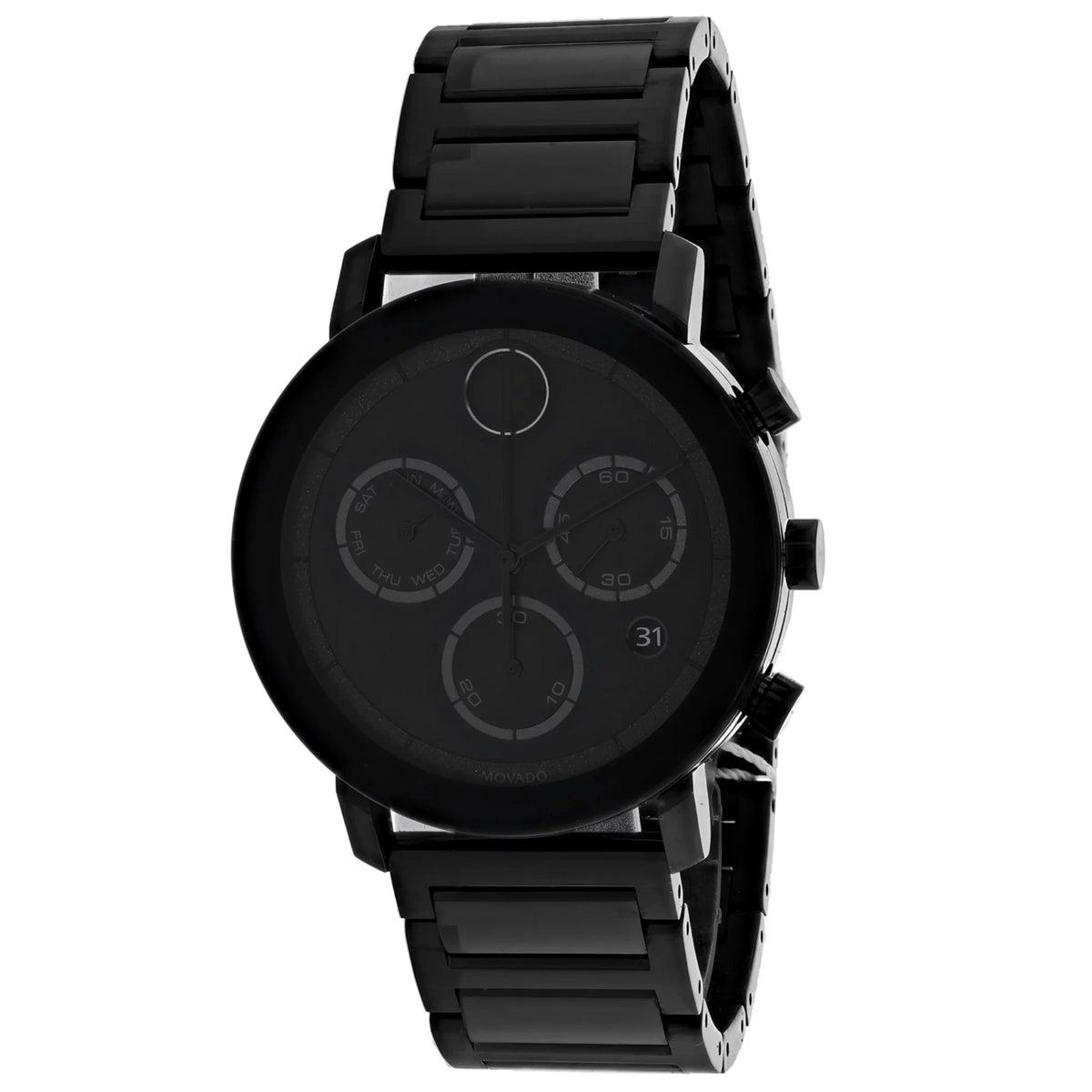 Movado Bold Evolution Black Chronograph Dial Black Stainless Steel Men's Watch 3600684