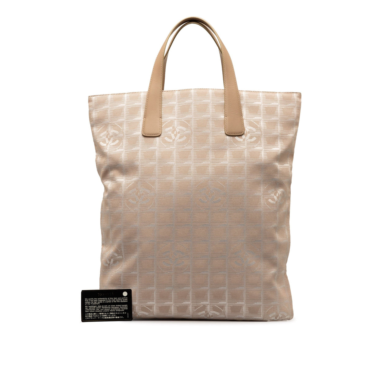 Pre-Owned Authenticated Chanel New Travel Line Tote Nylon Fabric Brown Tote Bag Unisex (Good)