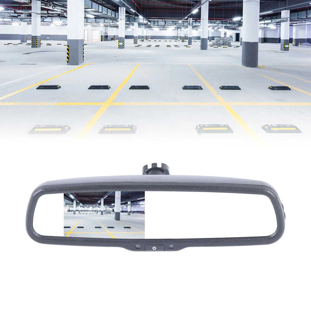Miumaeov 4.3'' Electronic Car Rear View TFT LCD Mirror Monitor with Bracket For Backup Camera Parking Reverse