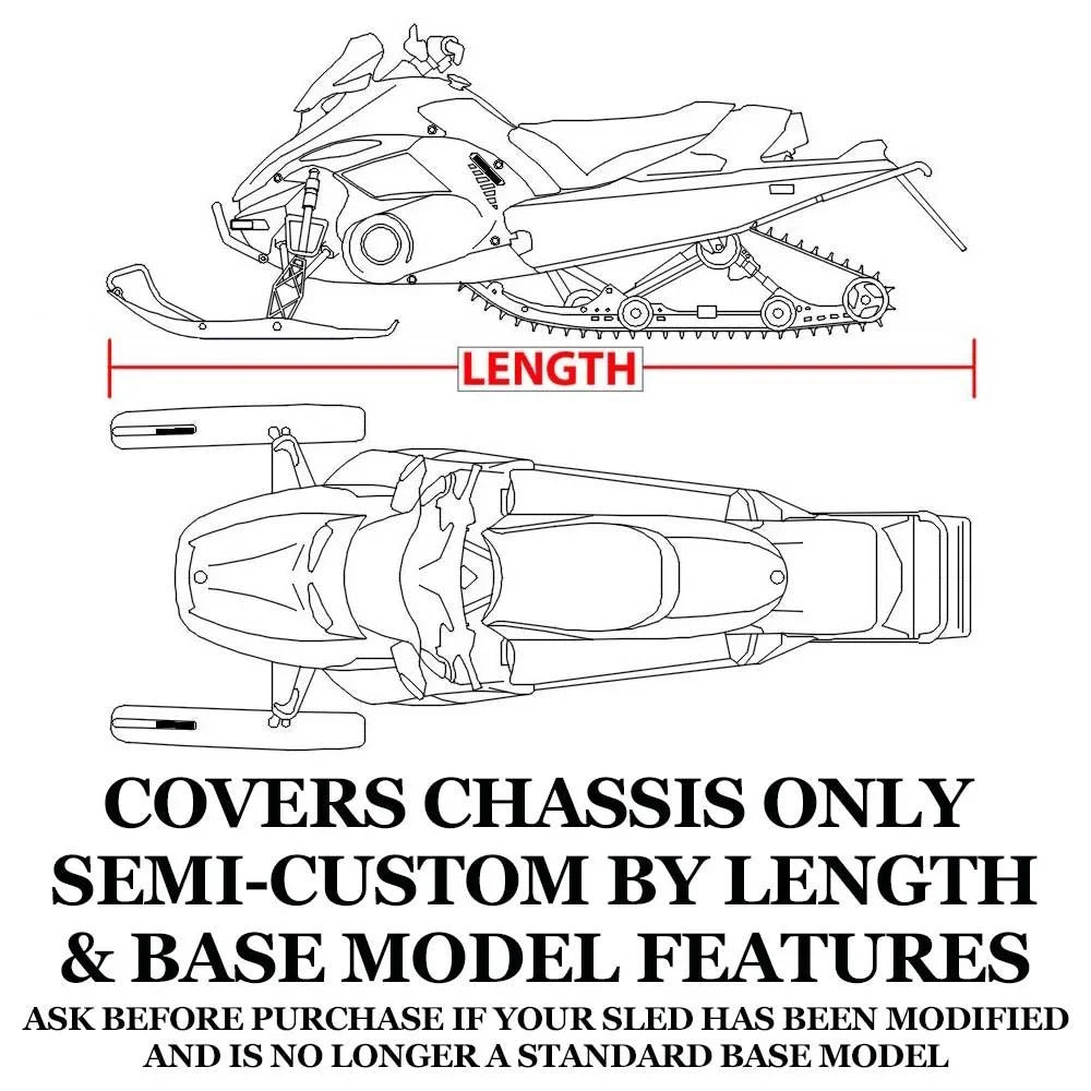 Snow Protection Matching for 2004-2004 Ski Doo Bombardier snowmobile model GSX SPORT 1 UP 600, Trailerable 600 Denier Snow Machine Sled Gear