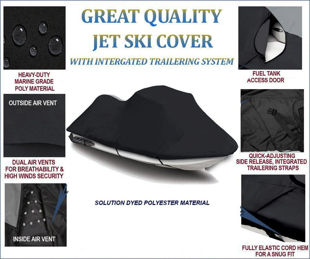 BLACK PWC 600D JET SKI Wrap Matching for Sea Doo Sea-Doo Bombardier GTI SE 155 2011 2012 2013 2014 2015 2016 2017 2018 2019