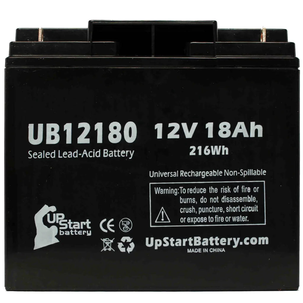 4x Pack - Fitting Datascope INTRA AORTA PUMP SYSTEM 100 Battery - Replacement UB12180 Universal Sealed Lead Acid Battery (12V, 18Ah, 18000mAh, T4 Terminal, AGM, SLA)