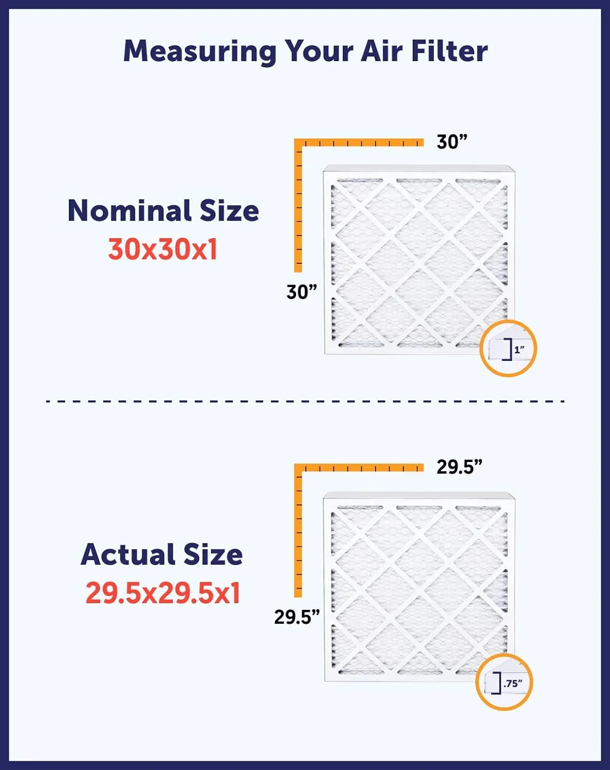 Filter King 36.5x23x1 Air Filter | 4-PACK | MERV 8 HVAC Pleated A/C Furnace Filters | MADE IN USA | Actual Size: 36.5 x 23 x .75"