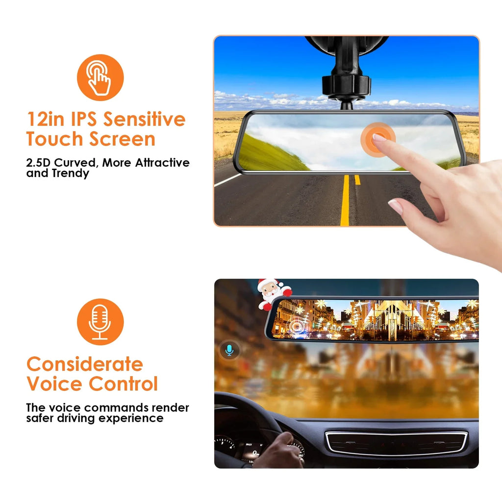 iMounTEK Car DVR 4K HD Dash Cam Dual Lens Recorder 170° Angle Camera with Night Vision, G-Sensor, Parking Monitor