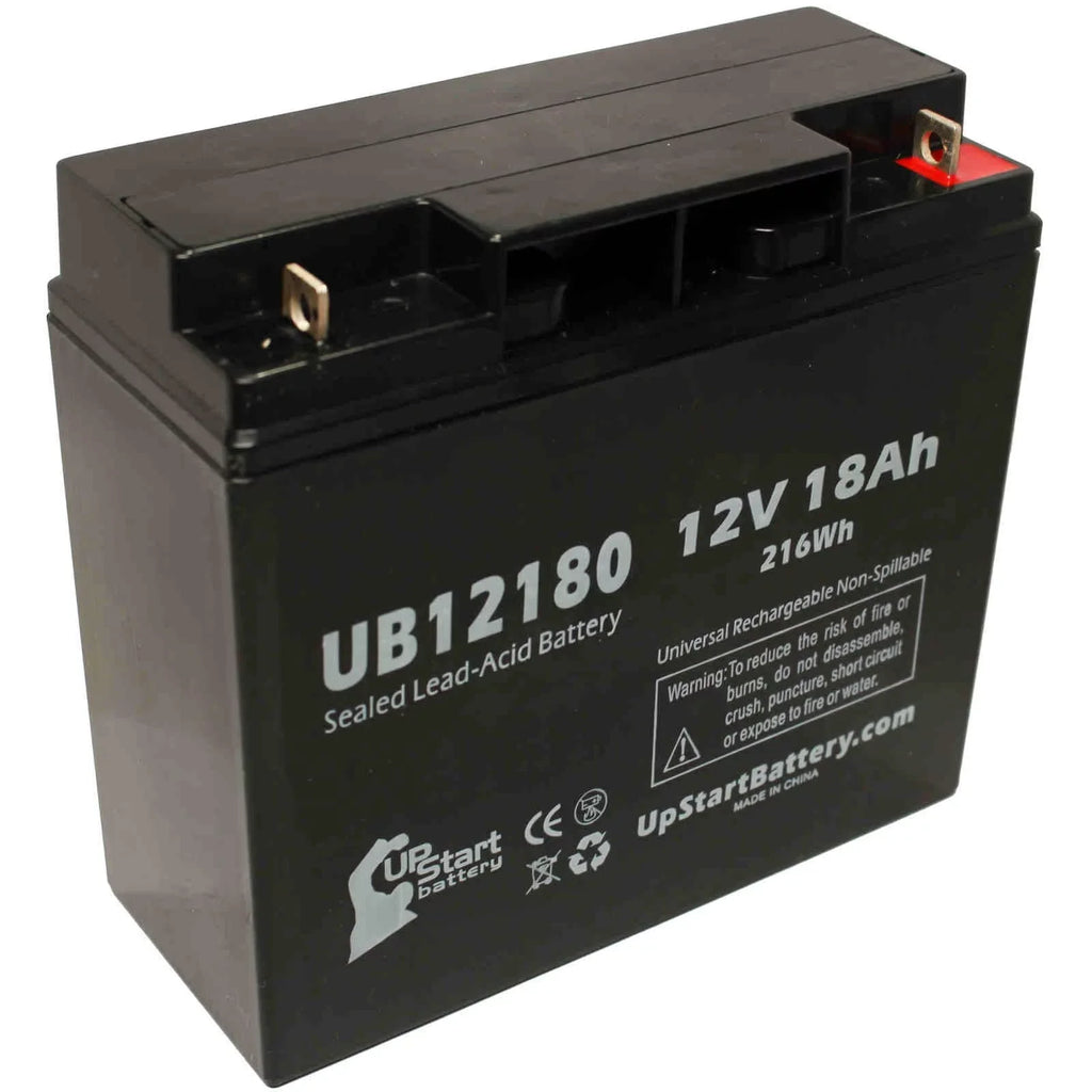 4x Pack - Matching CSB BATTERY OF AMERICA GP12150F Battery - Replacement UB12180 Universal Sealed Lead Acid Battery (12V, 18Ah, 18000mAh, T4 Terminal, AGM, SLA)