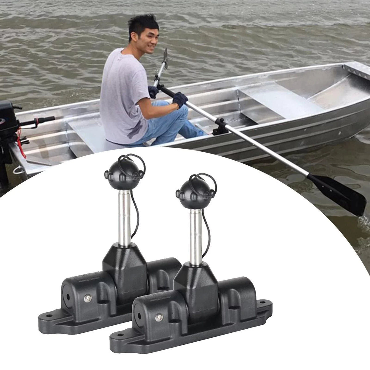 2 Pack Universal Oar Holders Rack Paddle Lock Support Holder Inflatable Craft Dinghy Raft Kayak Canoe Accessories for All