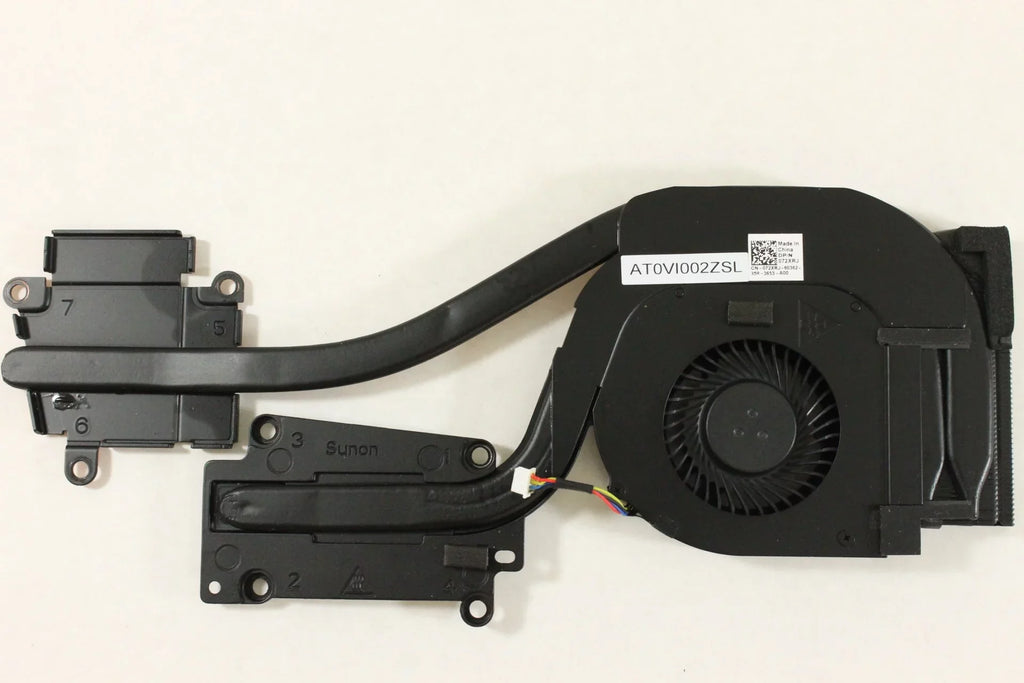 Laptop 72XRJ AMD Heatsink and Fan AT0VI002ZSL E6540