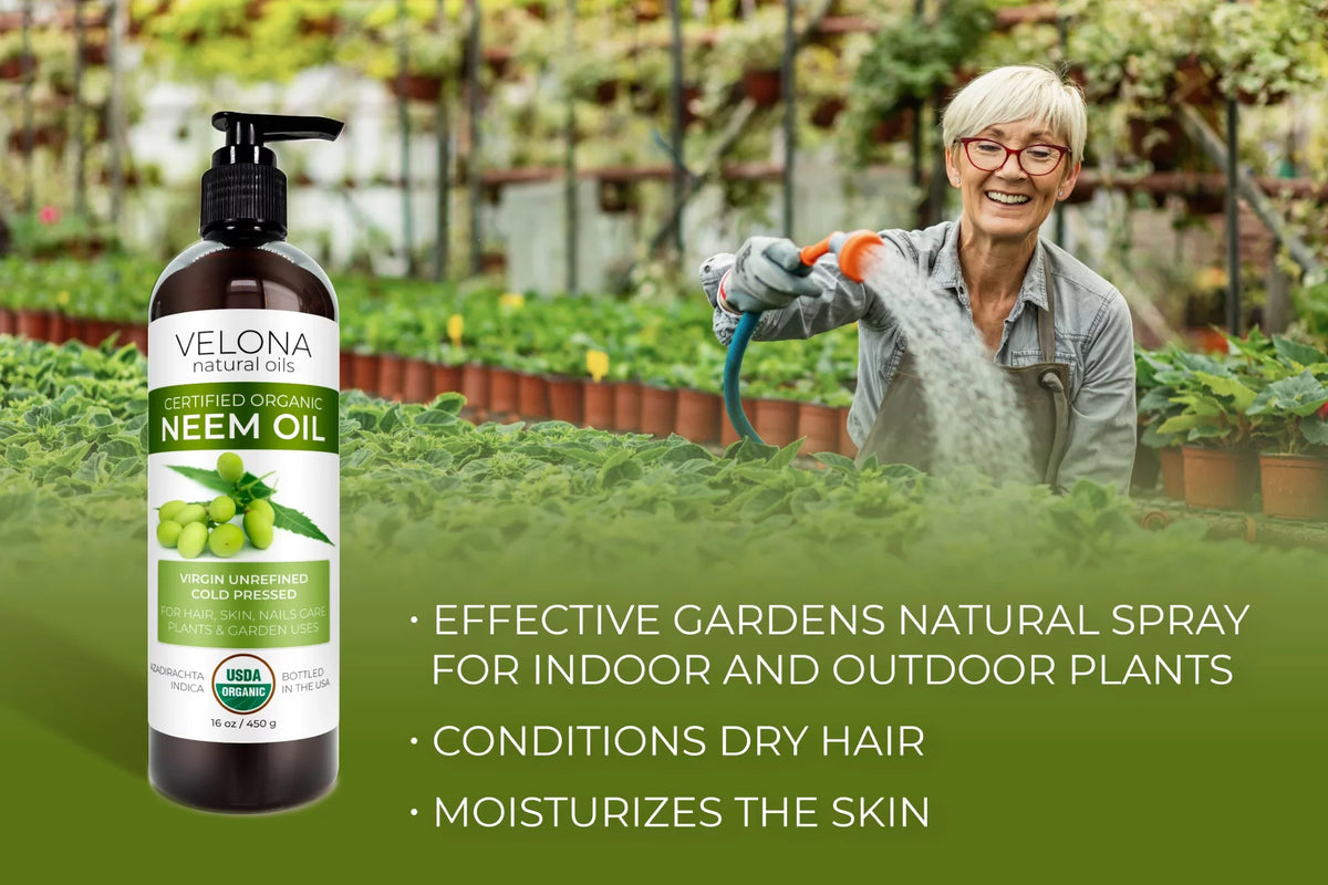 Velona Neem Oil USDA Certified Organic - 7 lb | 100% Pure and Natural Carrier Oil | Virgin, Unrefined, Cold Pressed | Hair, Body and Skin Care | Use Today - Enjoy Results
