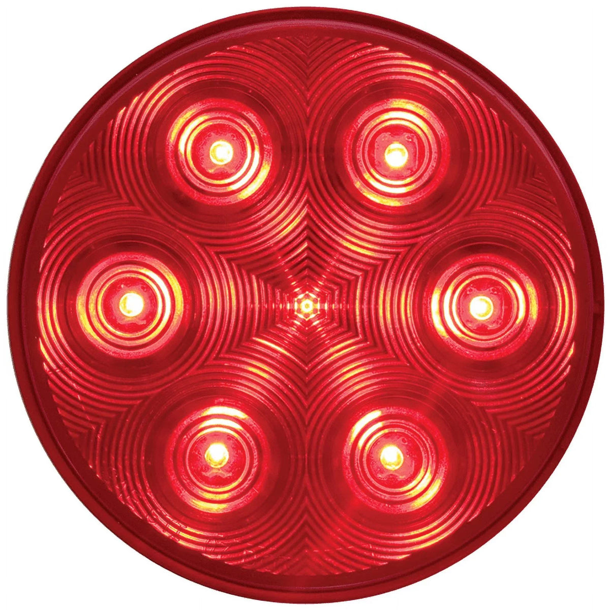 Optronics 4" Round Red LED 7 Diode Stop Turn Tail Light With Climate 3 Pin STL13RMB