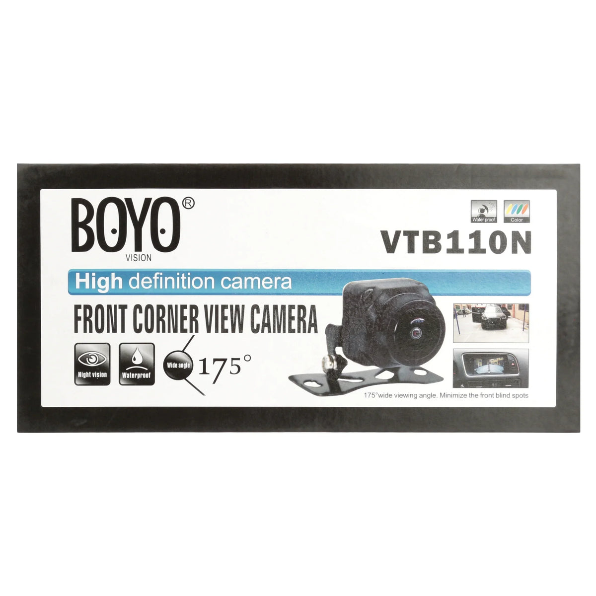 BOYO VTB110N - Universal Mount Front Corner-View Camera