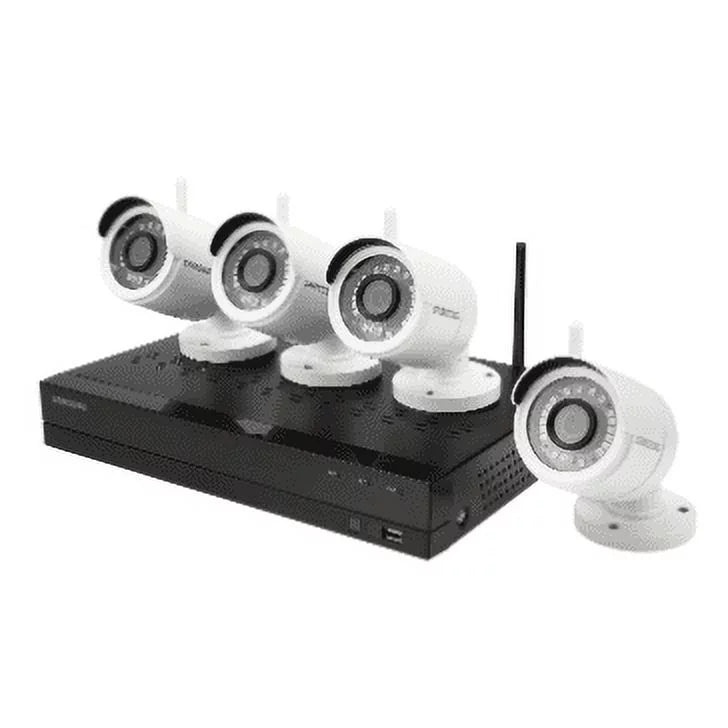 Samsung Wisenet SNK-B73040BW 4 Channel 1080p Full HD NVR Video Security System with 1TB Hard Drive and 4 1080p Wireless Environment Durable Bullet Cameras