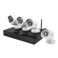 Samsung Wisenet SNK-B73040BW 4 Channel 1080p Full HD NVR Video Security System with 1TB Hard Drive and 4 1080p Wireless Environment Durable Bullet Cameras