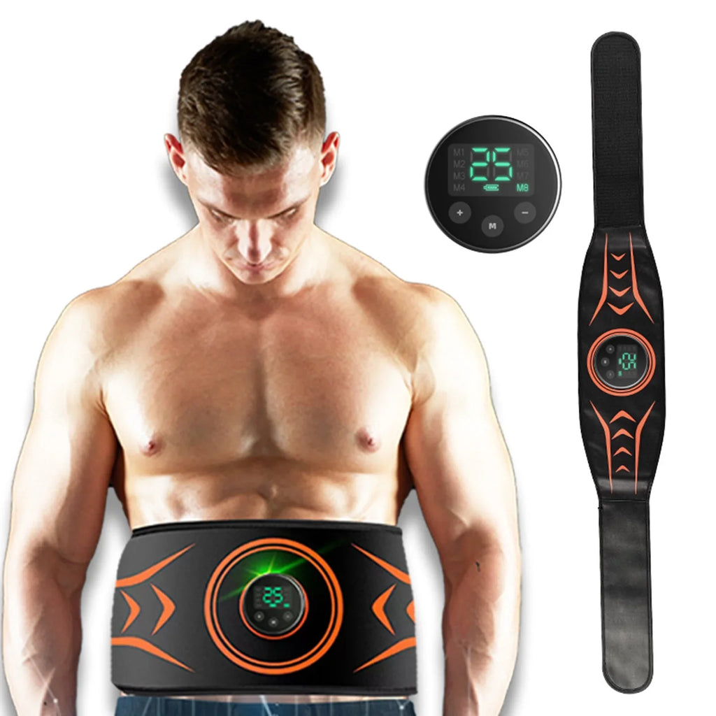Nebublu Electric Massaging Slimming Belt Abdominal Toning Belt Trainer Abs Fitness Workout Equipment for Abdomen , Get a Flatter Stomach and Defined Abs in No Time
