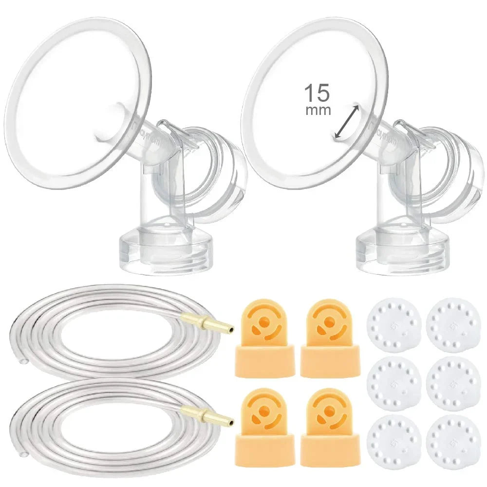 Maymom Pump Parts Fitting with Medela Pump in Style Pumps Not for Pump in Style with MaxFlow (15mm Flanges)