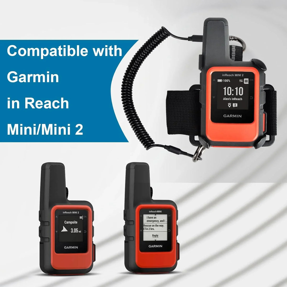 Backpack Tether Mount for Garmin inReach Mini & Mini 2, Backpack Tether Holder for Garmin Handheld GPS