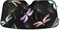 Hyjoy 55x27.6in Dragonfly Car Windshield Sun Shield Shade Foldable Sunshade for Blocks UV Rays Protector-Keeps Your Vehicle Cool for Most Sedans SUV Truck