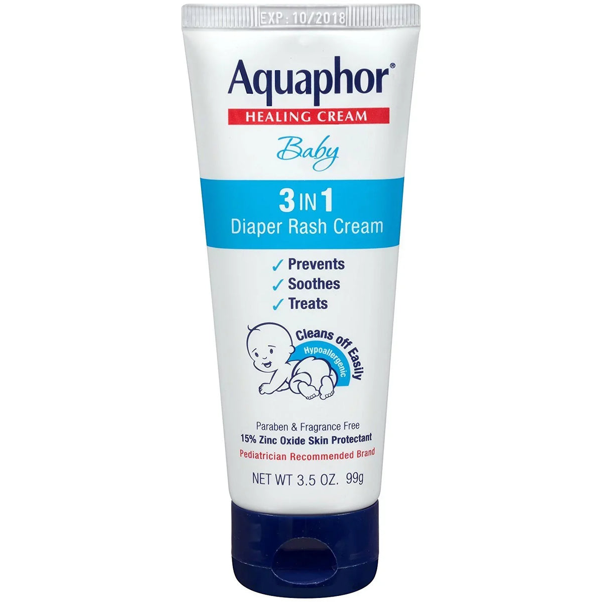 Aquaphor Baby Diaper Rash Cream 3.5 Ounce Pack of 3