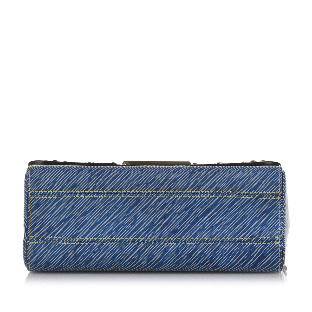 Pre-Owned Authenticated Louis Vuitton Studded Epi Twist MM Leather Blue Crossbody Bag Unisex (Good)