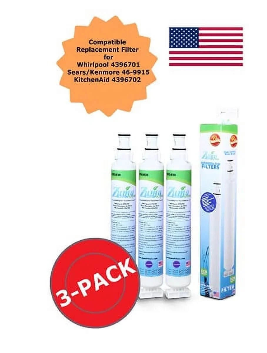 ZUMA Brand , Water and Ice Filter , Model # OPFW3-RF300 , Fitting with Whirlpool® WF293 - 3 Pack - Made in U.S.A.