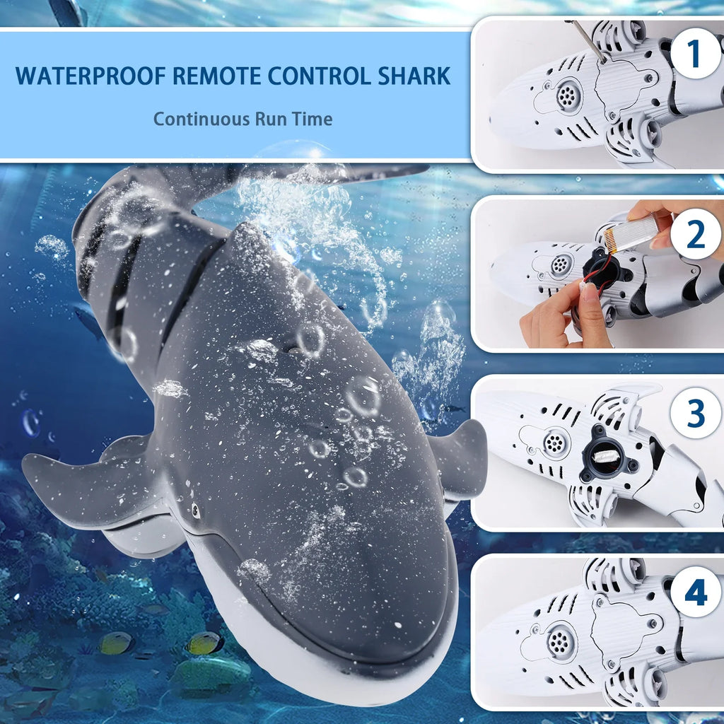 Ant Class Remote Control Whale Toys, RC Shark Spray Water Ship Toy for Boys Girls, Swimming Pool Toys, RC Craft for Kids, Diving Toys for Pool