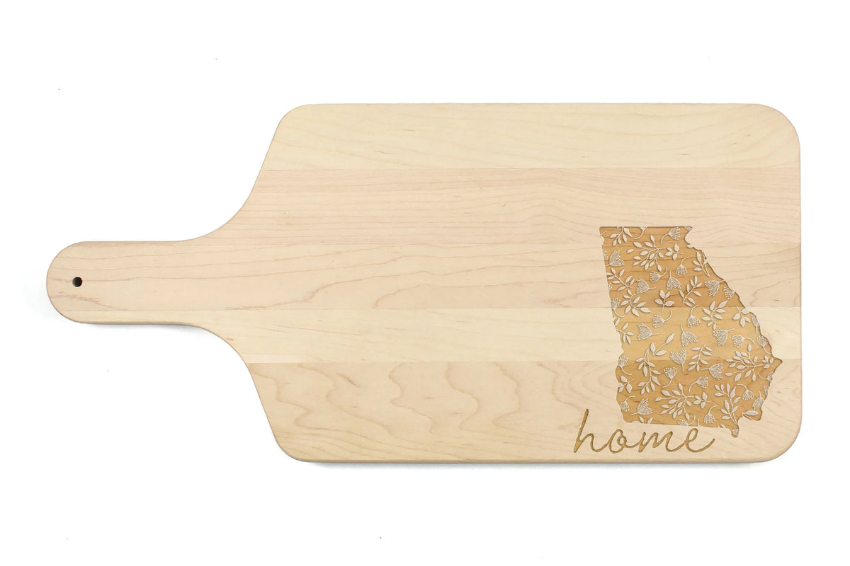Creative Products Floral Home State - Georgia 17 x 8 Maple Paddle Cutting Board