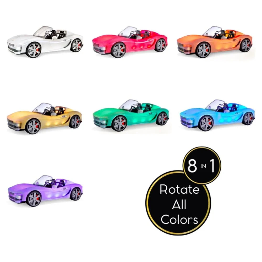 Rainbow High Color Change Car - Convertible Vehicle, 8-In-1 Light-Up, Multicolor, Fits 2 Fashion Dolls- Excellent Toy Gift for Girls Ages 6-12+