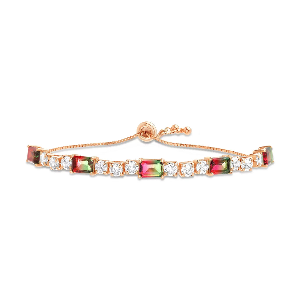Lesa Michele Rose Gold Plated Brass Adjustable Bracelet for Women